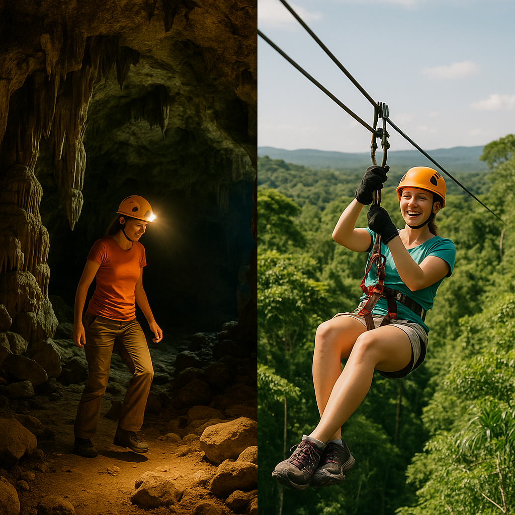 Belize cave and zipline combo